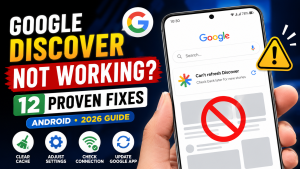 GOOGLE DISCOVER NOT WORKING? 12 PROVEN FIXES ANDROID • 2026 GUIDE